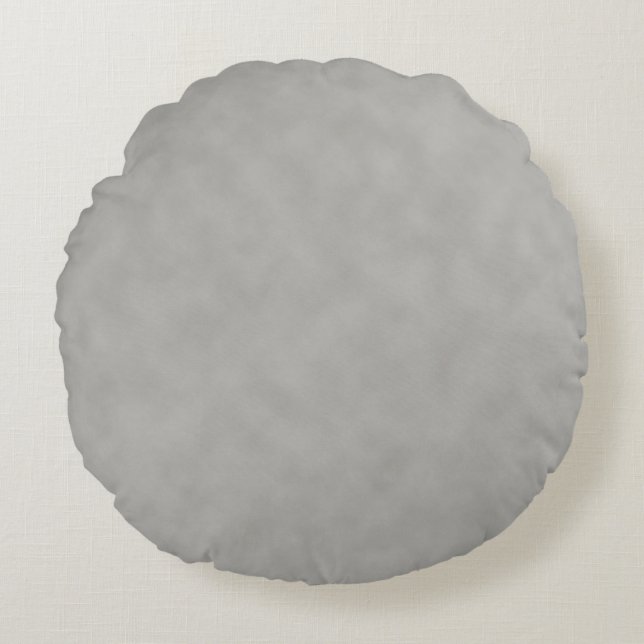 Dark Grey Parchment Texture Background Round Pillow (Front)