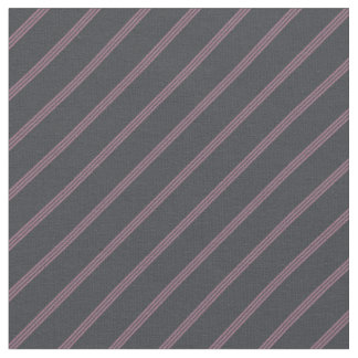 Dark Grey & Pink Stripes Fabric