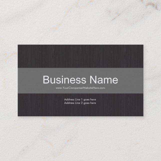 Dark & Grey Professional Business Card (Front)