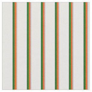 Dark Grey, Red, Dark Green & White Coloured Lines Fabric