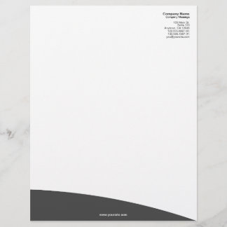 Dark Grey Rolling Hill Letterhead
