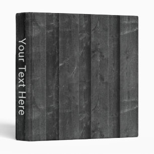 Dark Grey Rustic Wood  Binder