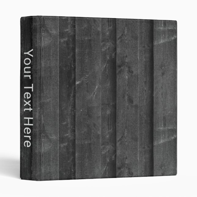 Dark Grey Rustic Wood  Binder (Front/Spine)