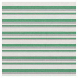 Dark Grey, Sea Green, and Light Yellow Lines Fabric