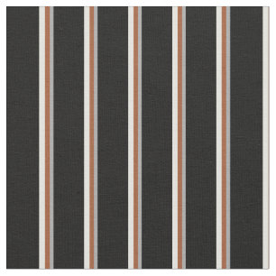 Dark Grey, Sienna, Light Yellow & Black Lines Fabric