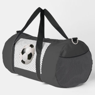 Dark Grey Soccer Ball  Duffle Bag