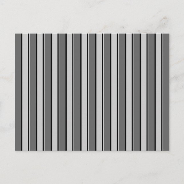 Dark Grey Stripes on Grey Blank Postcard (Front)