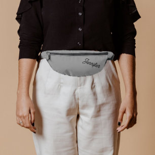 Dark Grey Stylized Bridesmaid Name Fanny Pack
