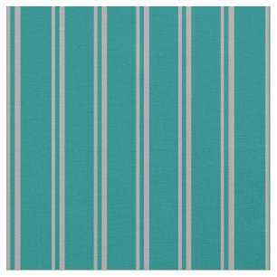 Dark Grey & Teal Striped/Lined Pattern Fabric