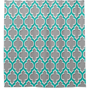 Dark Grey Teal White XL Moroccan #4DS
