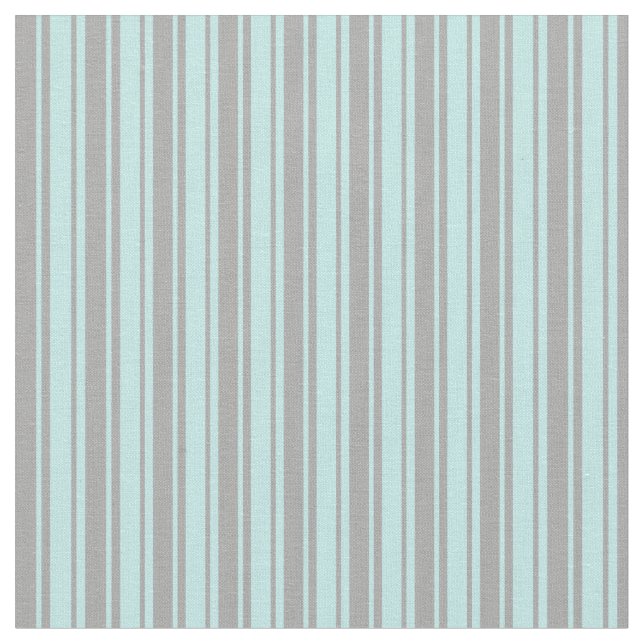 Dark Grey & Turquoise Coloured Stripes Fabric (Close Up)