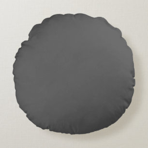 Dark Grey Uni Colour Round Pillow