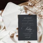 Dark Grey Vintage Calligraphy Classy Wedding Invitation<br><div class="desc">This Elegant Vintage Calligraphy Classy Wedding Invitation — an exquisite blend of vintage allure and timeless elegance. Designed to coordinate with the "Augusta" Wedding Invitation Collection. To change details, click "Details." To move the text or change the size, font, or colour, click "Edit using Design Tool."</div>