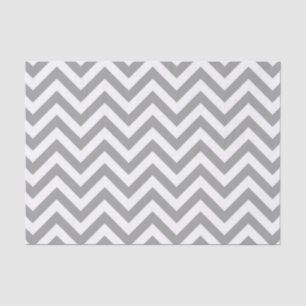Dark Grey White Large Chevron ZigZag Pattern Tissue Paper