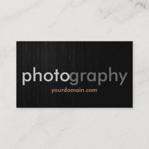 Dark Grey Wood Photographer Artist Business Card