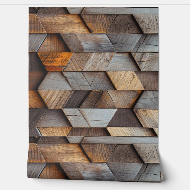 Dark Grey Wood Texture Wallpaper (Unrolling)