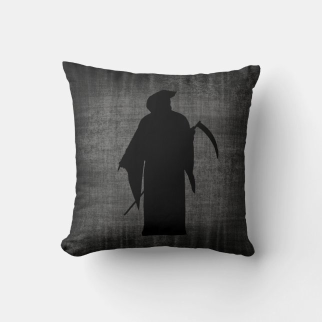 Dark Grim Reaper Gothic Pillow (Front)
