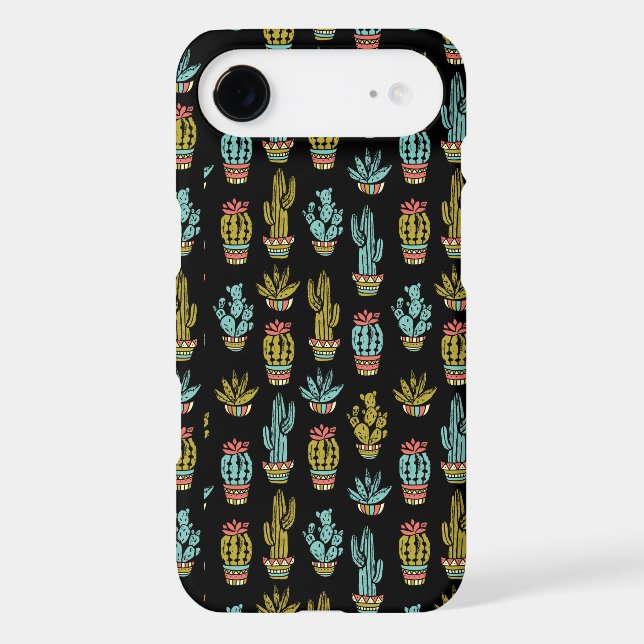 Dark Grunge Cactus Pattern Case-Mate iPhone Case (Back)