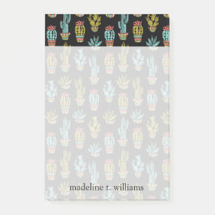 Dark Grunge Cactus Pattern Post-it Notes