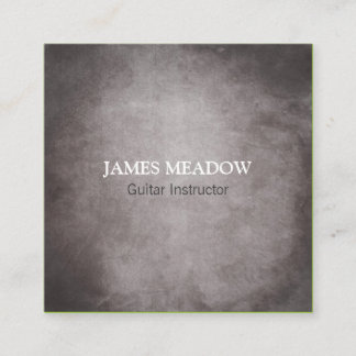 Dark Grunge Music Musician Guitar Teacher Square Business Card