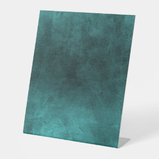 Dark Grunge - Teal Pedestal Sign