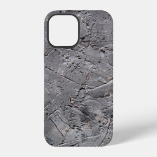 Dark grunge textured background, Cracked stone wal iPhone 12 Case