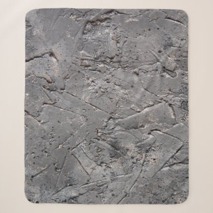 Dark grunge textured background, Cracked stone wal Sherpa Blanket