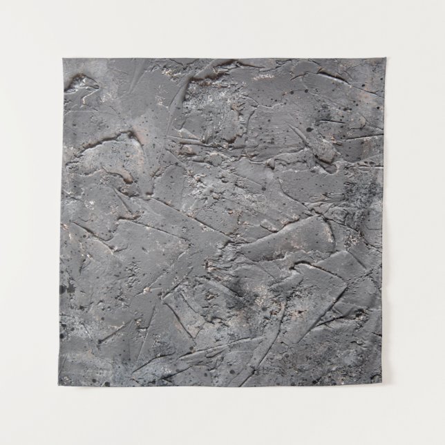 Dark grunge textured background, Cracked stone wal Tapestry (Front)