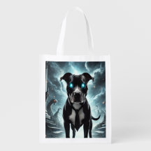  Dark Guardian: Black Pitbull with Hypnotic Gaze