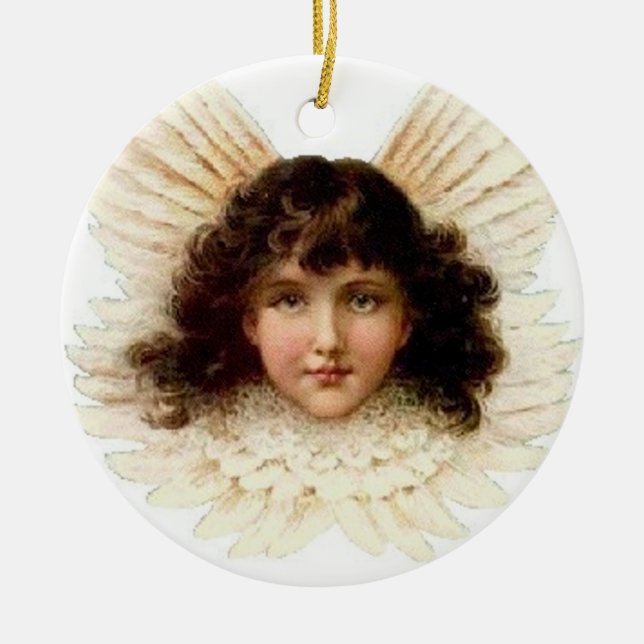 Dark-Haired Angel - Ornament (Front)