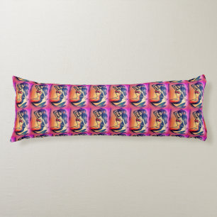 dark-haired mermaid beauties pink body pillow