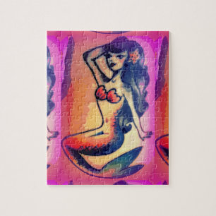 dark-haired mermaid beauty jigsaw puzzle