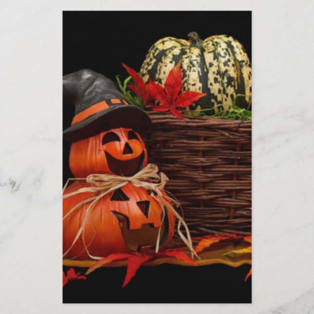 Dark Halloween Design Stationery (Front)