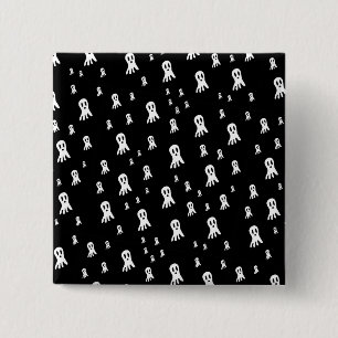 Dark Halloween Ghosts  2 Inch Square Button