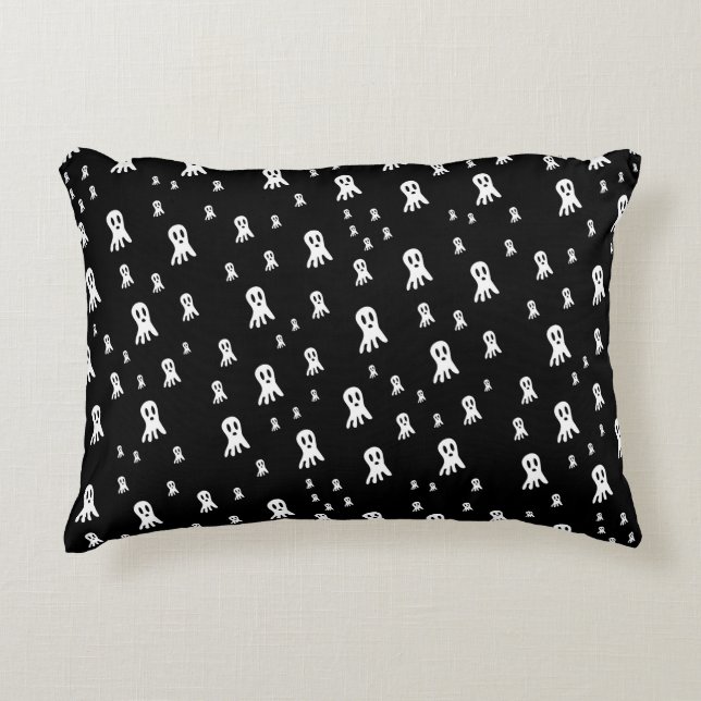 Dark Halloween Ghosts  Accent Pillow (Front)