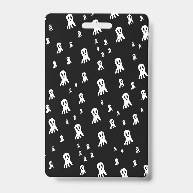 Dark Halloween Ghosts  Badge (Front)