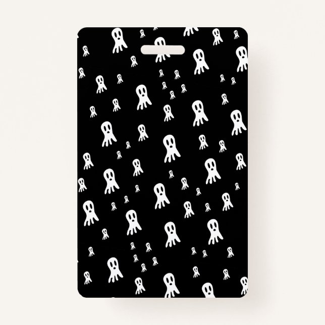 Dark Halloween Ghosts  Badge (Front)