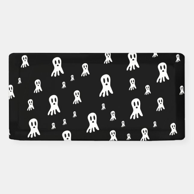 Dark Halloween Ghosts  Banner (Horizontal)