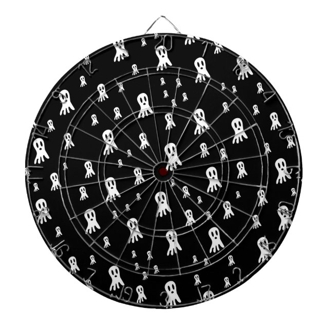 Dark Halloween Ghosts  Dartboard (Front)