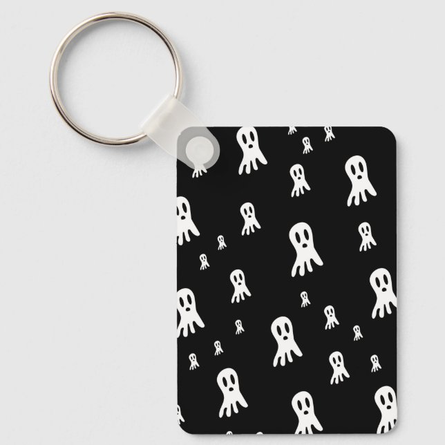 Dark Halloween Ghosts  Keychain (Front)