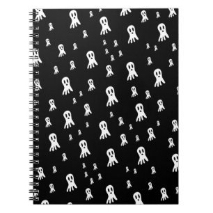 Dark Halloween Ghosts Notebook