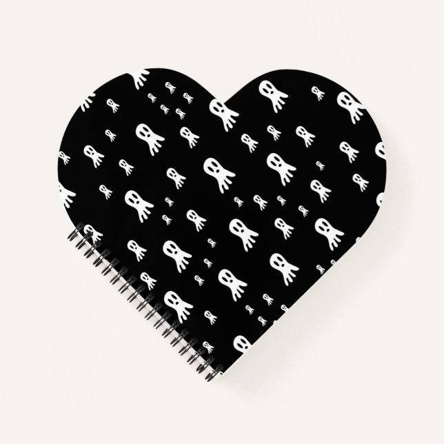 Dark Halloween Ghosts  Notebook (Front)