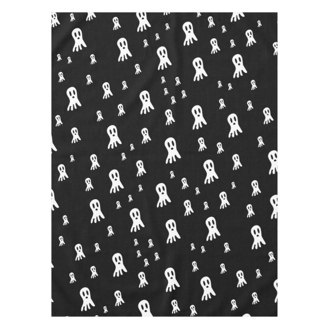 Dark Halloween Ghosts  Tablecloth (Front)