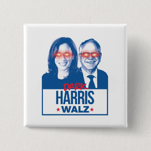 Dark Harris Walz 2 Inch Square Button