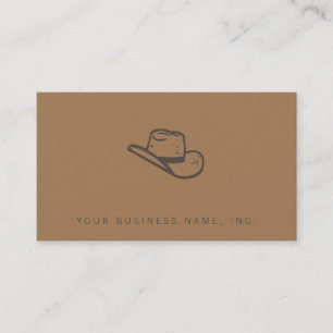 Dark Hat Letterpress Style Business Card