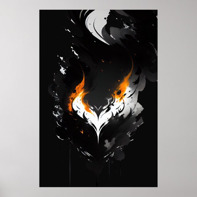 Dark heart on fire poster (Front)
