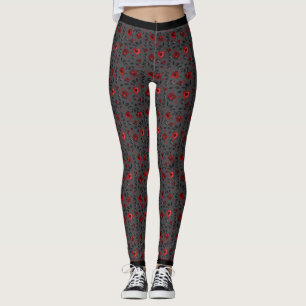Dark Hearts and Roses Goth Leggings