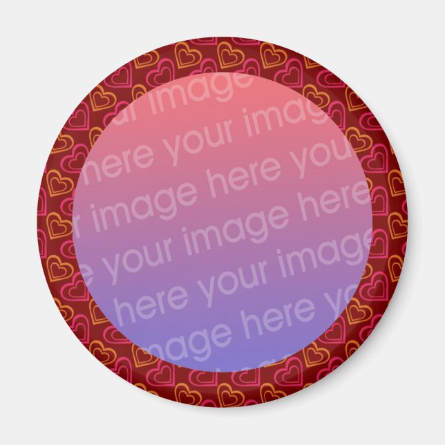 dark hearts photo frame magnet (Front)