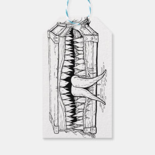 Dark Horror Illustration – Surreal Monster Chest  Gift Tags