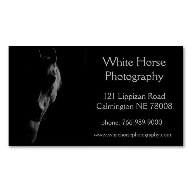 Dark Horse Personalized  Magnetic Business Card (Front)
